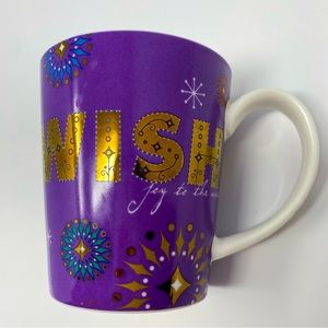 Starbucks Holiday 2006 Christmas Wish Joy to the World Purple/Gold Mug 14 fl oz